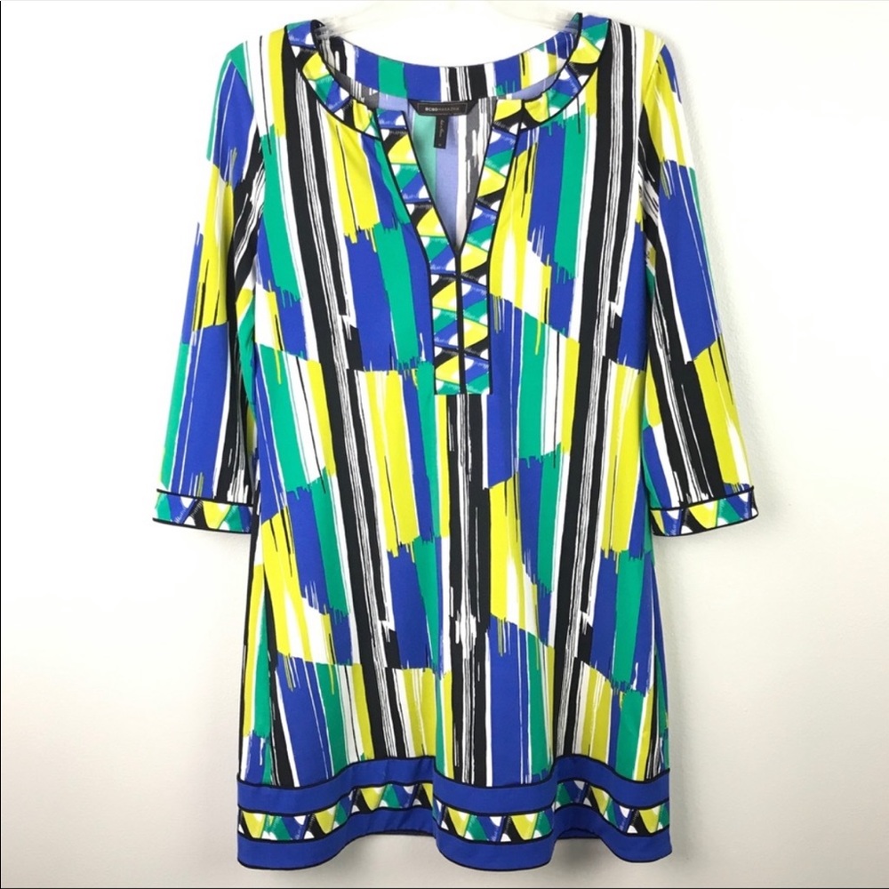 BCBGMaxAzria | Bright Bold Funky A Line Dress M